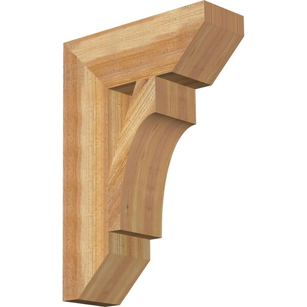 Ekena Millwork Westlake Slat Rough Sawn Bracket, Western Red Cedar, 6"W x 18"D x 26"H BKT06X18X26WTL06RWR - main
